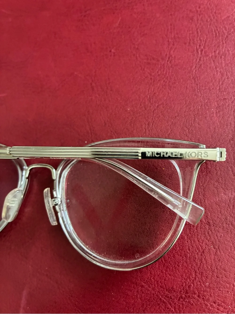 Michael Kors Clear Frame Glasses with Gold Temples